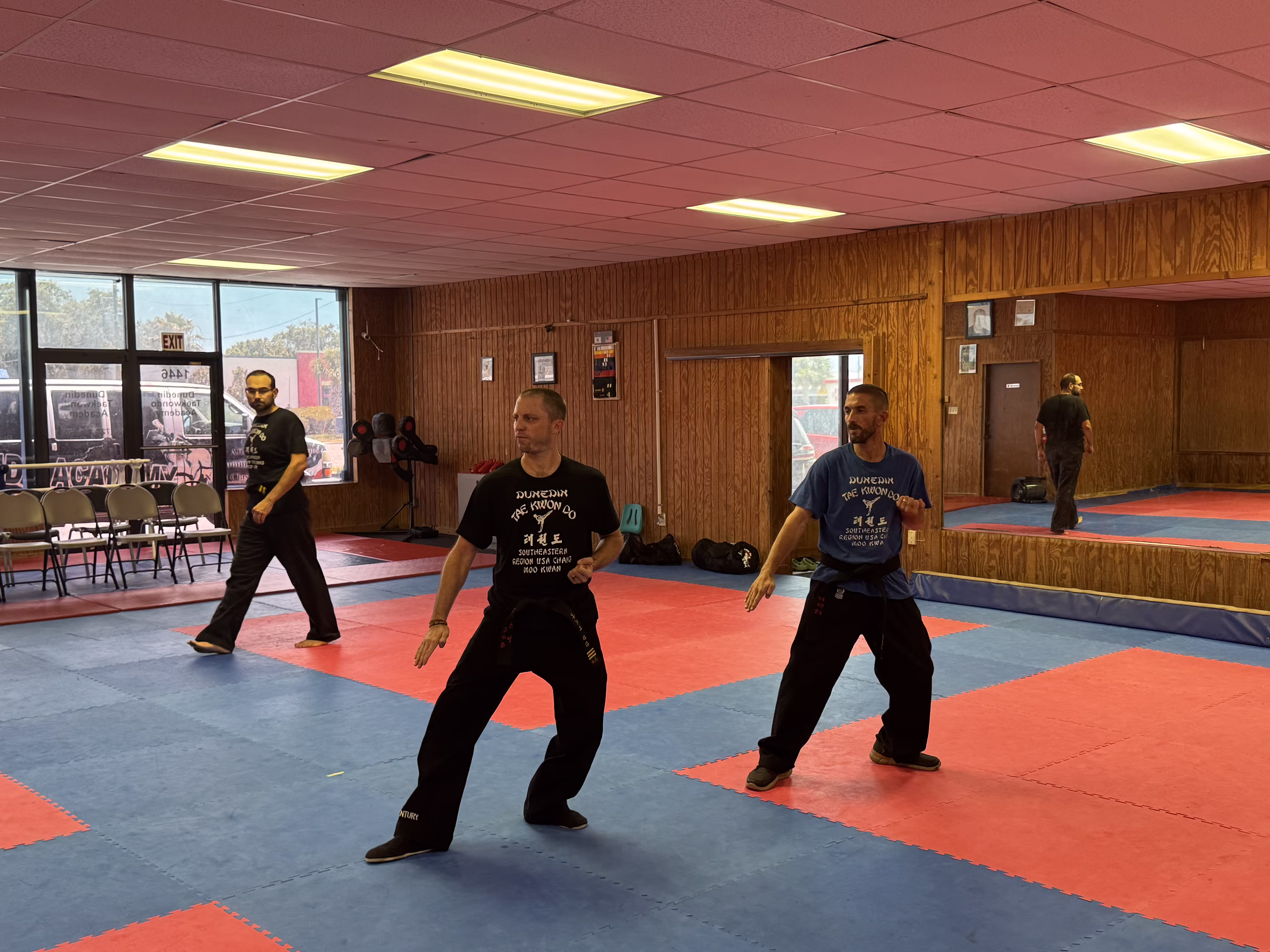 Master BJ Lemminn and Instructor Ryan Koski at Dunedin Taekwondo Academy