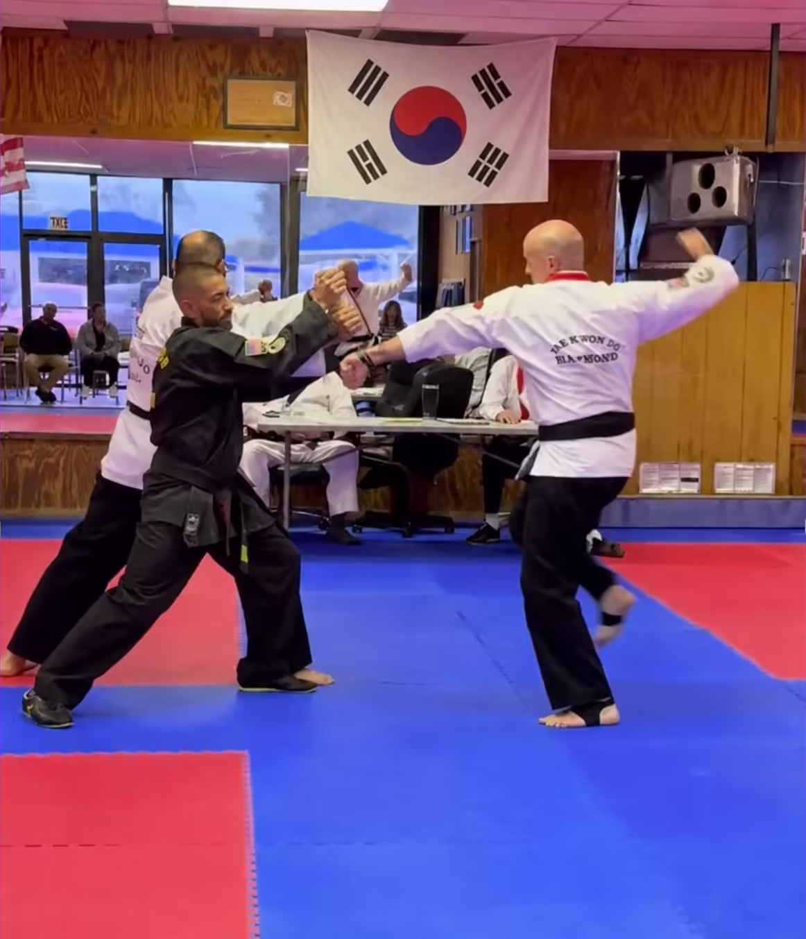 Adult Taekwondo student training at Dunedin Taekwondo Academy